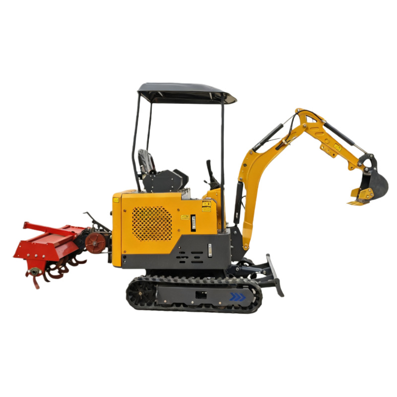 Máquina integrada de excavación y excavación antes y después de la excavación de la zanja para la explotación agrícola de desertivo y suelo suelto de orugas y arado rotativo de agua y sequía