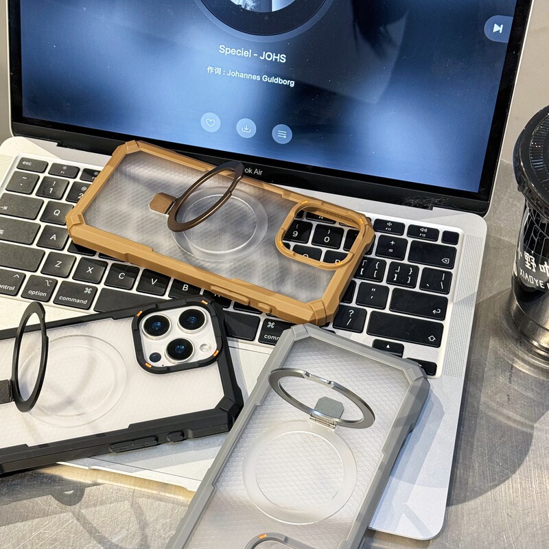 适用iPhone17PROMAX手机壳磨砂磁吸支架苹果16pro四角防摔保护套|undefined