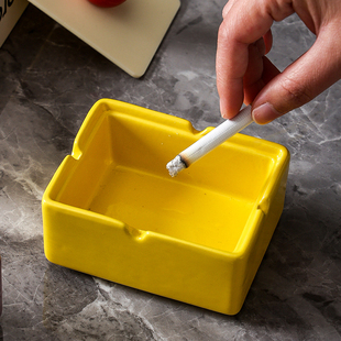 ✅ New Dopamine Ceramic Creative Ashtray with Cover to Prevent Smoke Ash Household Living Room Coffee Table Ornaments Ashtray