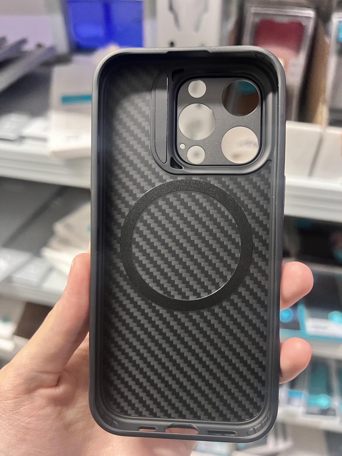 Ốp lưng NILLKIN sợi aramid cho iPhone 16 Pro Max, nam châm giữ ống kính, bảo vệ Kevlar — Sợi Aramid Fiber [Kevlar-Fine Hole] Đen, Sợi Aramid siêu mịn [Bao phủ Kevlar] Màu đen, Apple iPhone16 Pro, Apple iPhone 16 Pro MAX chi tiết 11