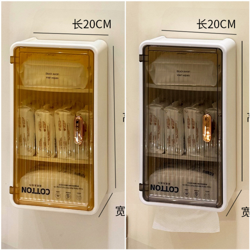 Baño pequeño armario sin perforación inodoro superior estante de almacenamiento Baño todo tipo de caja de almacenamiento de toallas colgadas en la pared