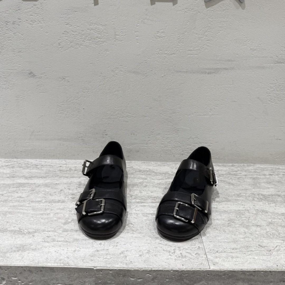 Dames mary jane schoenen van leer met dubbele gesp retro stijl_voghion.com