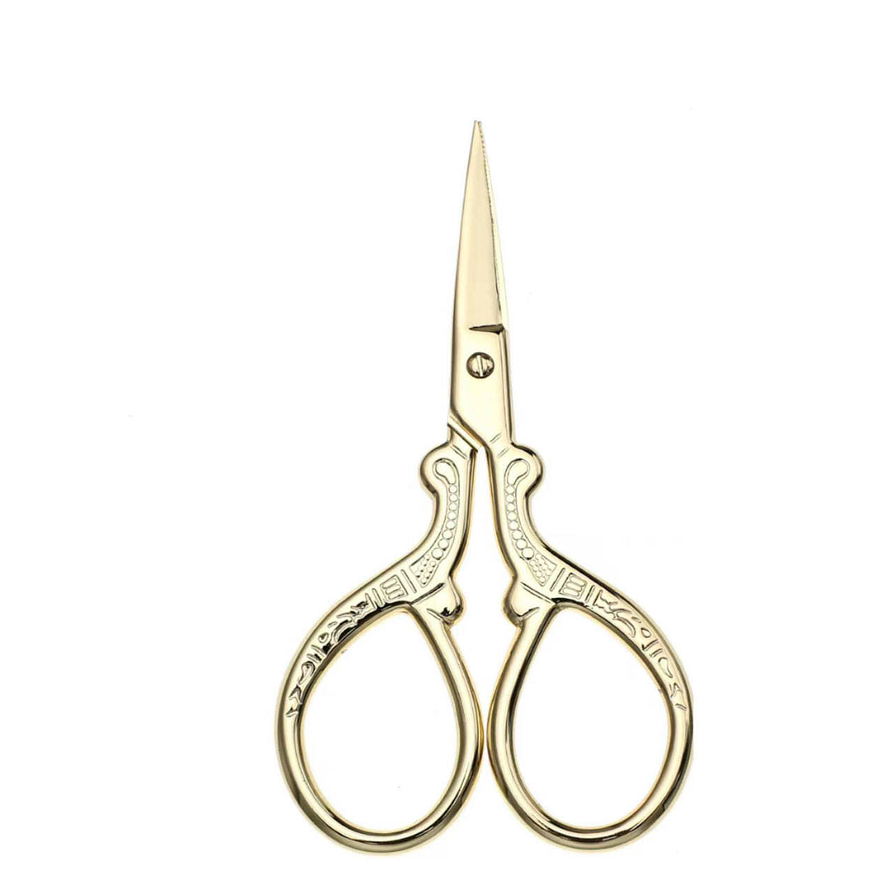 Tijeras pequeñas retro con diseño de grulla dorada, creativas y de estilo transfronterizo, para cortar hilos de punto de cruz, arte del té doméstico, decoración de hojas de té y uso estético.