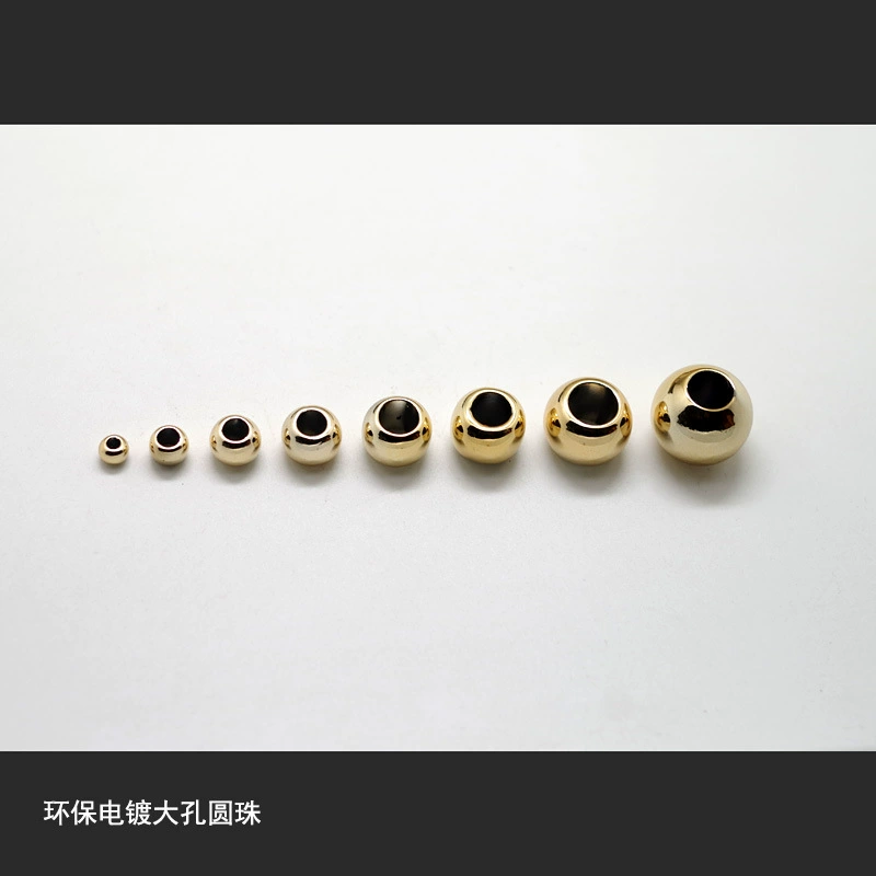 Golden plastic round beads, accessory, accessories, DIY