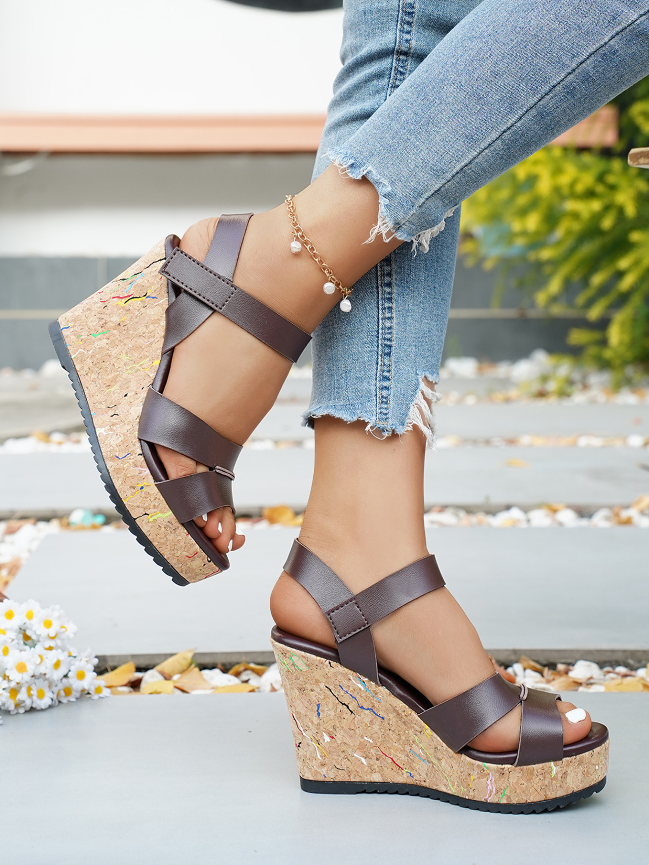 Plus Size Wedge Sandals For Women Summer Roman Style Platform_voghion.com
