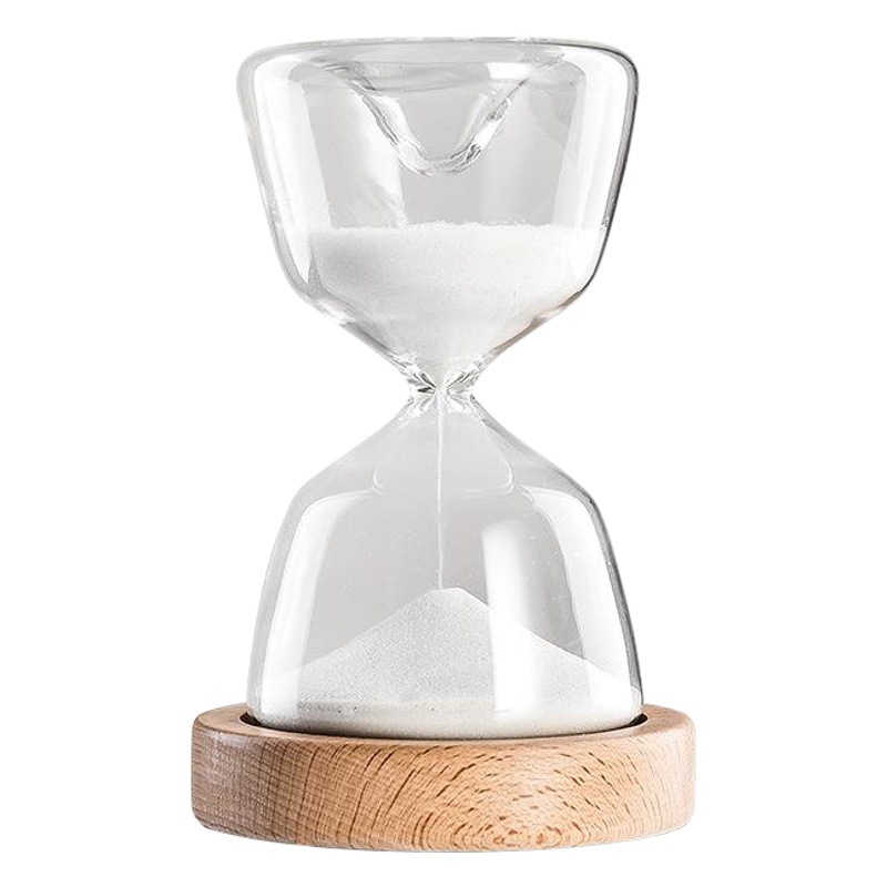 Directo de fábrica vidrio reloj de arena temporizador luminoso control remoto 15 minutos dormir luz creativa decoración reloj de arena luz de la noche