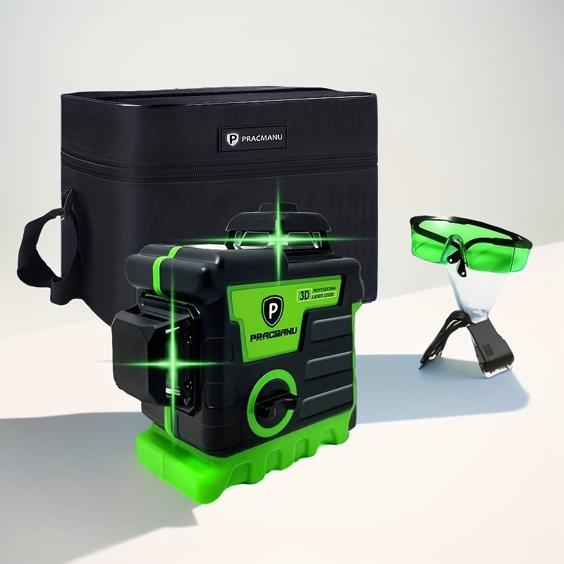 3D红外激光水平仪 12线绿色强光贴地贴墙 高精度投线仪