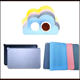 ins廚房北歐嬰兒 兒童雲朵硅膠餐墊隔熱餐盤學生桌墊寵物墊