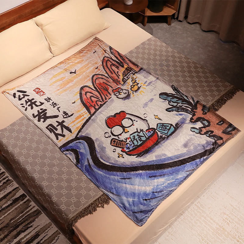 Leche mantas de peluche siesta de oficina delgada mantas de aire acondicionado de coral sofá de franela edredón pequeña cama