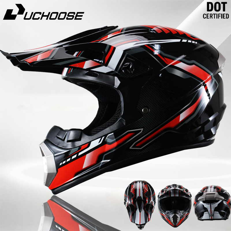 Teenager mountain off-road helmet, motorcycle full-face safety helmet, wear-resistant, sun-protective riding helmet