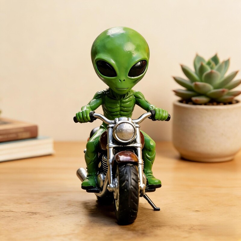 Cross-Border Resin Alien Ufo Garden Statue Ornament Gnome Decoration Creative Resin Art Ornament