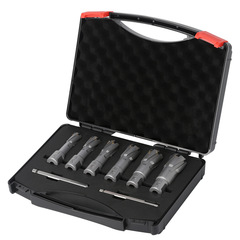 6-Piece Set Hollow Drill Bits Magnetic Drill Bits Core Drill Bits Carbide Drill Steel Plate Hole Saw