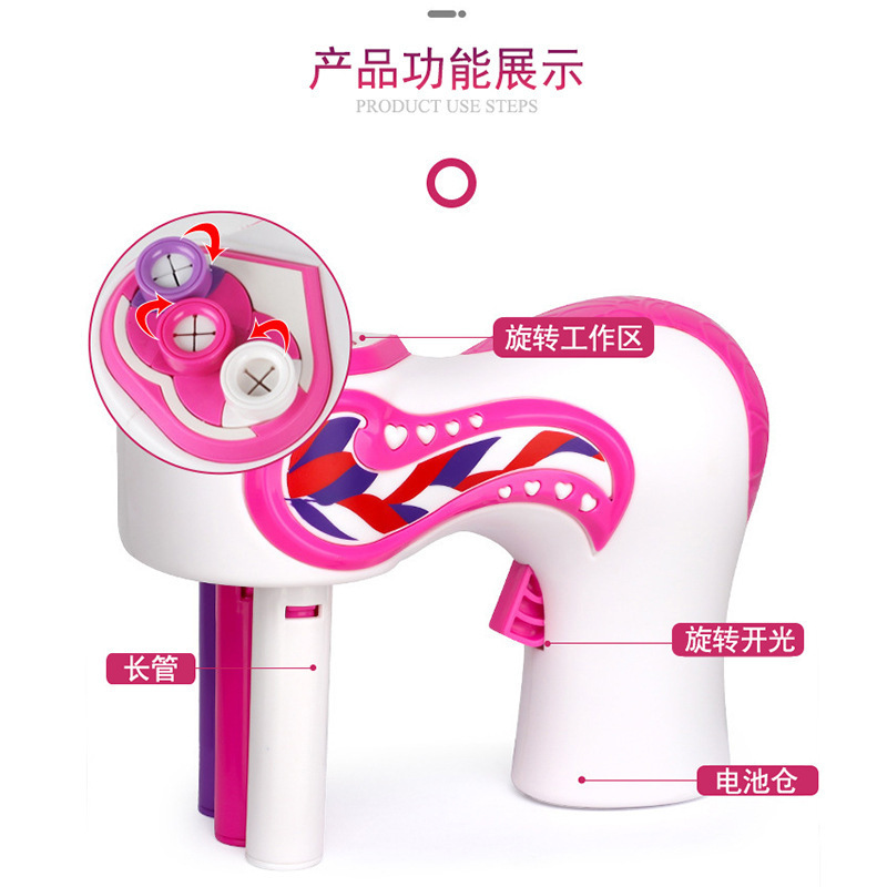 Dispositivo de trenzado de cabello transfronterizo de tres hilos tiktok mismo dispositivo de trenzado de cabello automático decoración juguete de niña juguete de unión de cabello para niños