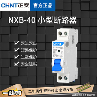 Chint Household Air Switch Nxb-40 Small Circuit Breaker Dz267 Double in and Double Out Overload Short Circuit 1P+N