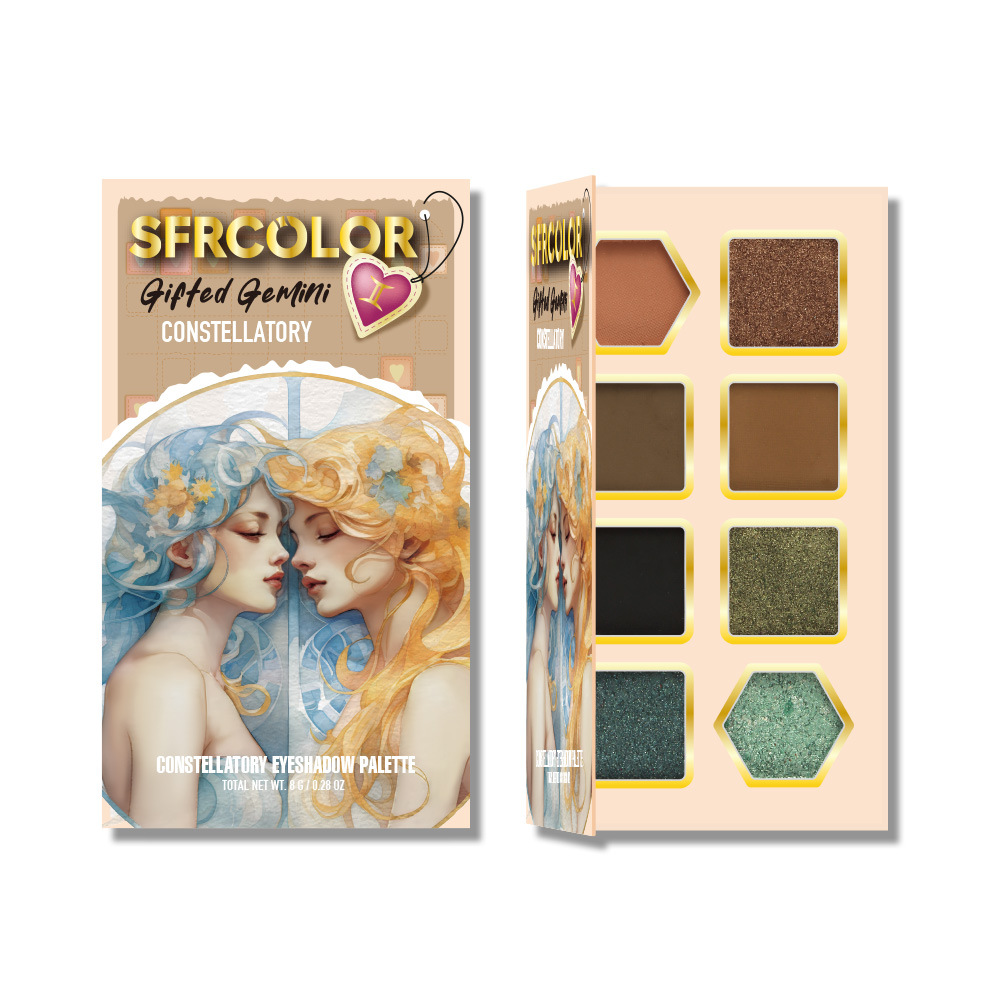 s.f.r color transfronterizo exclusivo para nuevos productos mate perla doce constelación de sombra de ojos set maquillaje al por mayor