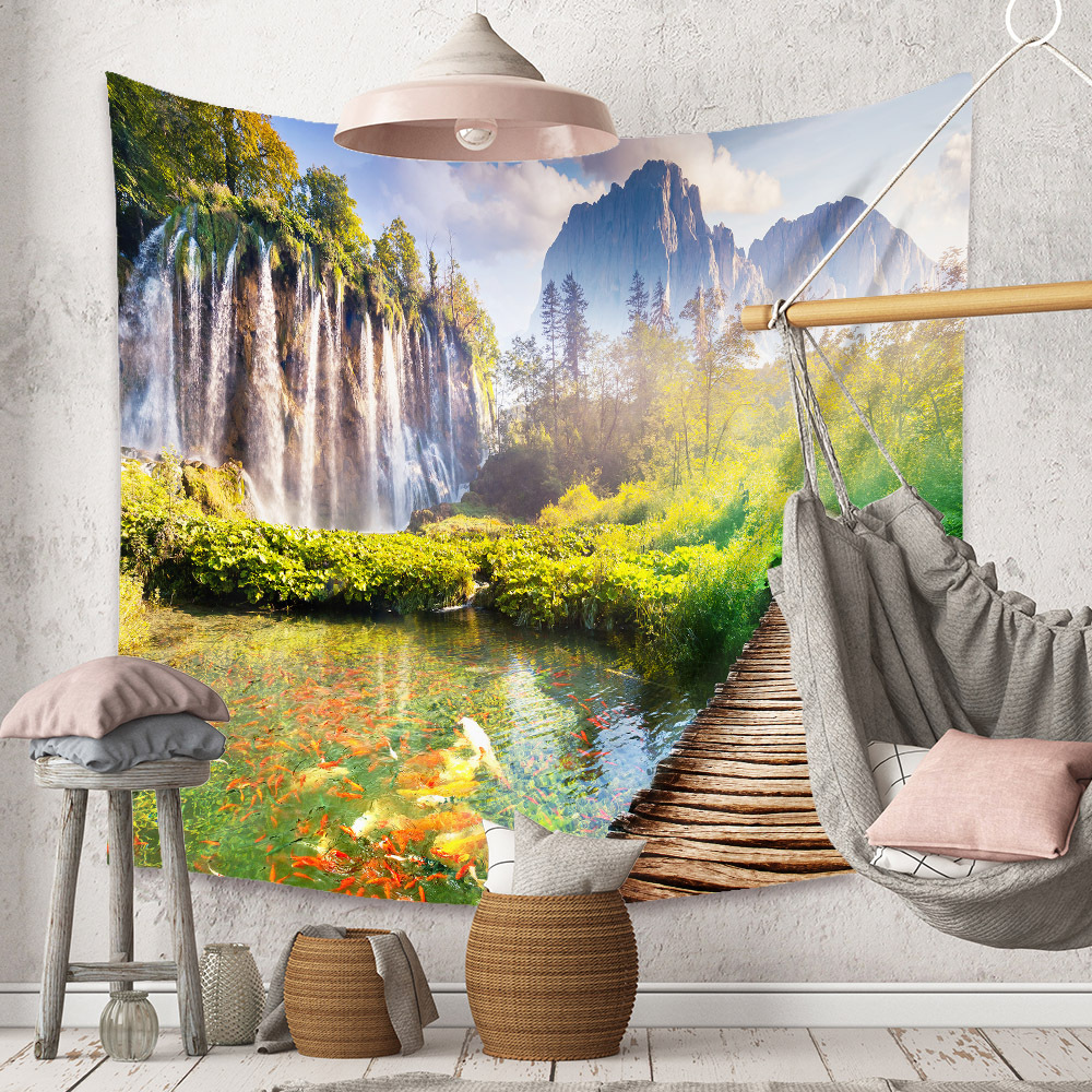 Fashion Landscape Wall Decoration Cloth Tapestry Wholesale Nihaojewelry display picture 22