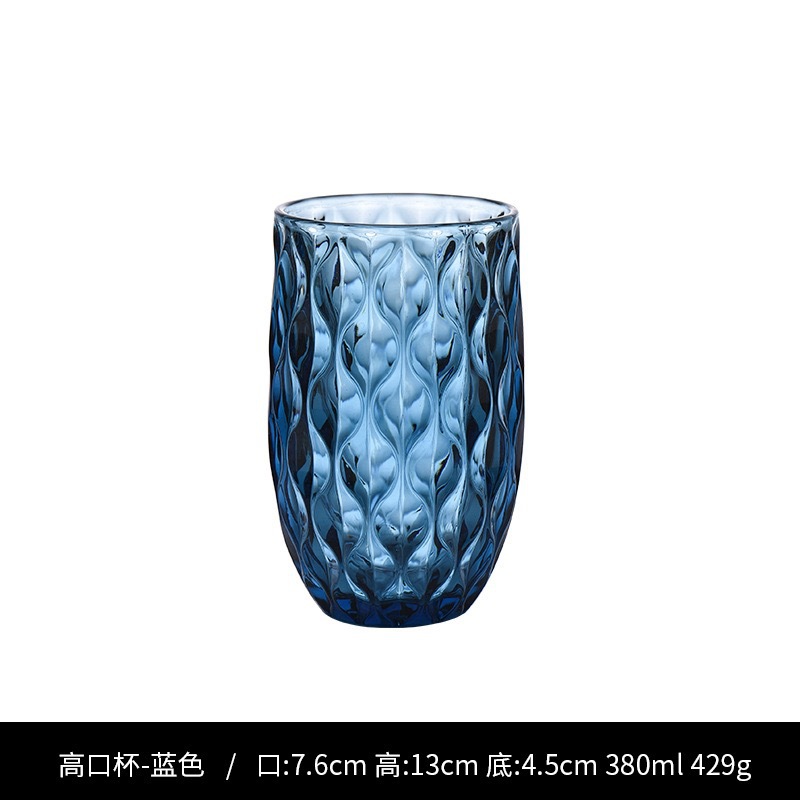 Copa de boca alta azul de gota de agua (1 * 48)
