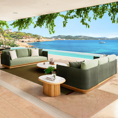 田園戶外沙發庭院別墅大戶型藤編花園露台防雨防曬室外陽光房家具