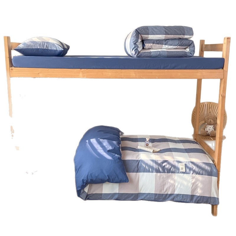 2025 nueva cama de dormitorio de algodón de tres piezas, cama de dormitorio de algodón para estudiantes, funda de edredón individual, funda de cama, funda de edredón