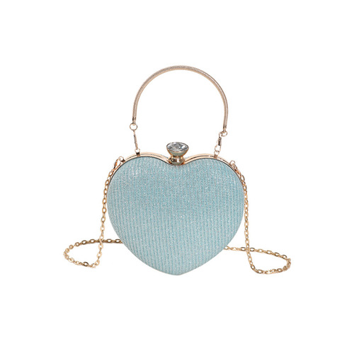 Cross-border sweet heart small handbag women's bag high-end sense evening bag trendy versatile chain shoulder bag crossbody bag