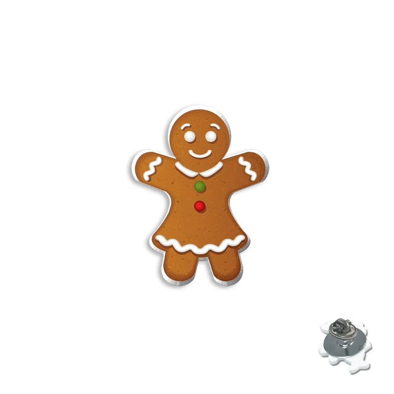 Граница торговли? Нет, нужно избегать слов like wholesale, cross-border or marketplaces. The input: "(Cross-border trading), cartoon Christmas brooch, creative acrylic badge" Translating keeping meaning: We should remove cross-border term? The instruction: output must be Russian translation; Avoid words like