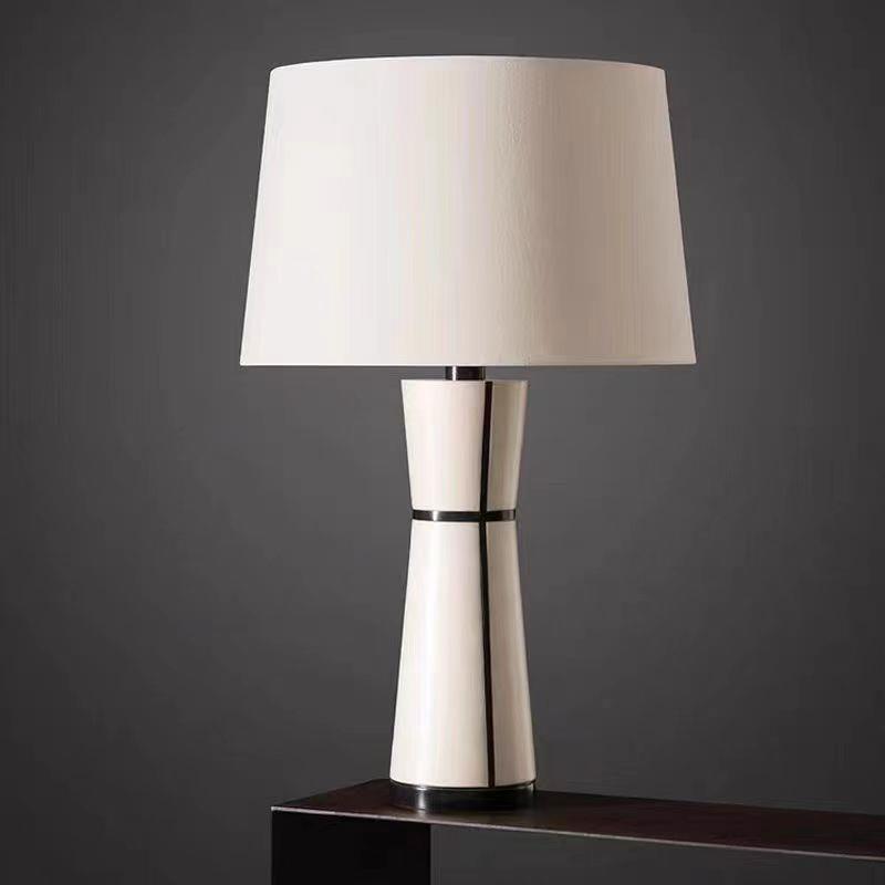 Direct Sale from Zhongshan Factory, Wabi-Sabi Living Room Leather Table Lamp, Model Room Study Bedroom Bedside Lamp, Japanese Style