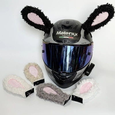 Motorcycle helmet men and women cute ears electric car motorcycle helmet decoration ski helmet ears rabbit ears children