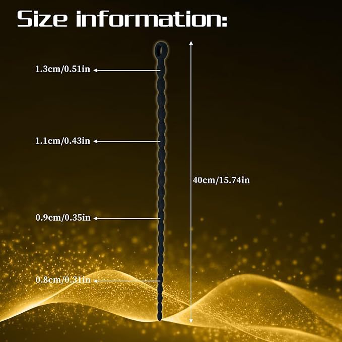 Extra Long Silicone Horse Eye Stick 40cm, Urethral Insertion Training Toy for Men — detail image 1