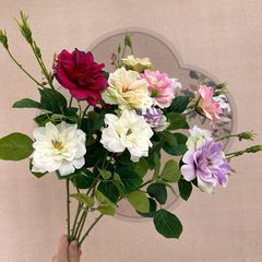 婚慶仿真花2頭薔薇玫瑰花ins假花婚禮堂插花布置家居客廳餐桌裝飾