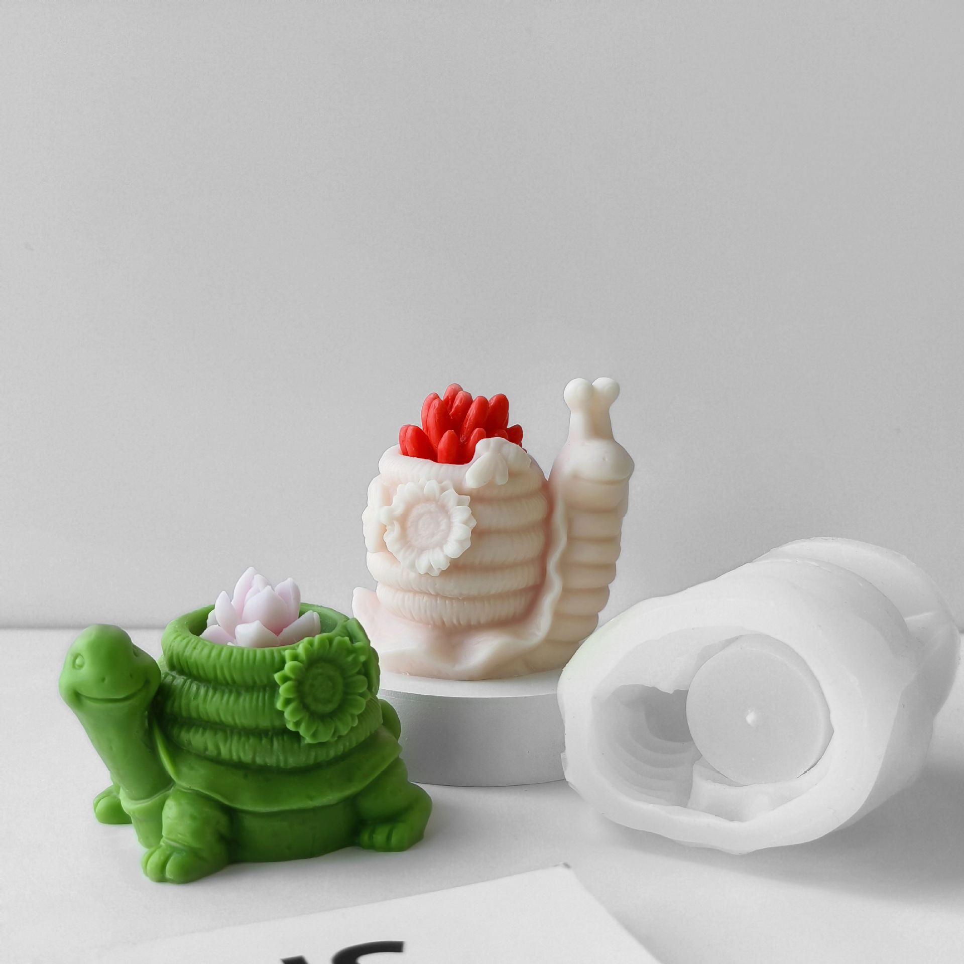 Jiahui-mei corbanos de bueyes maceta molde de silicona diy decoración yeso ornamentos abrasivos