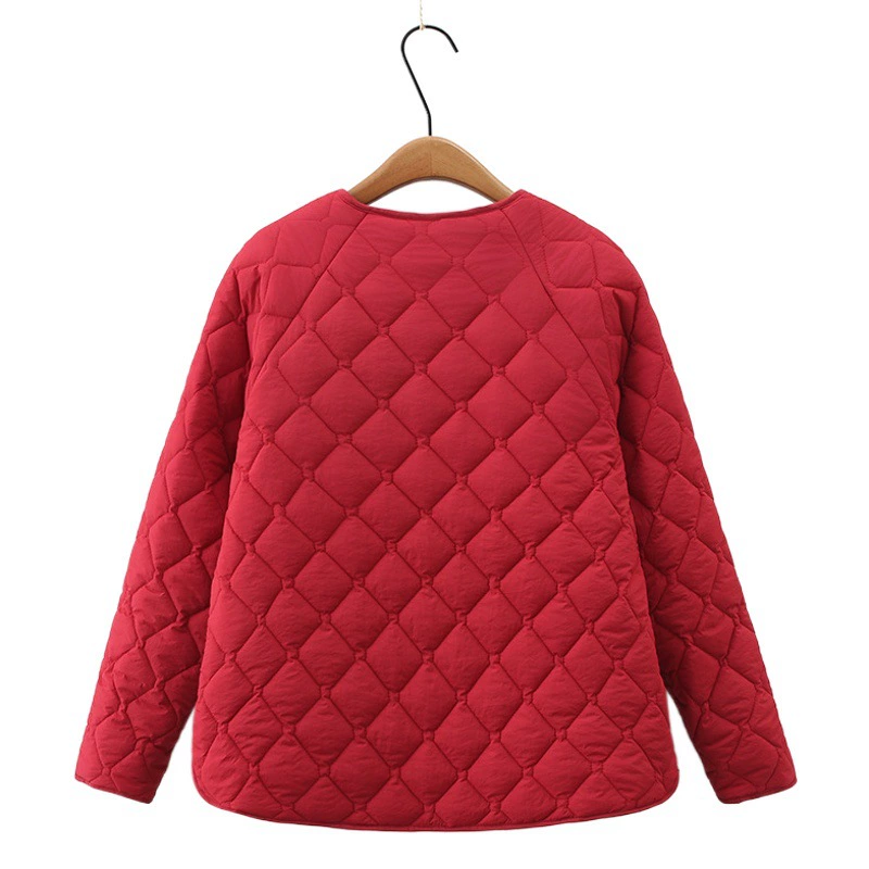 Маленькая куртка с хлопковой подкладкой Chubby Girl, тонкая куртка с хлопковой подкладкой и длинным рукавом, реглан, Женская куртка больших размеров, 2023, зимний круглый вырез, 200 кг, Ниша Joker 290