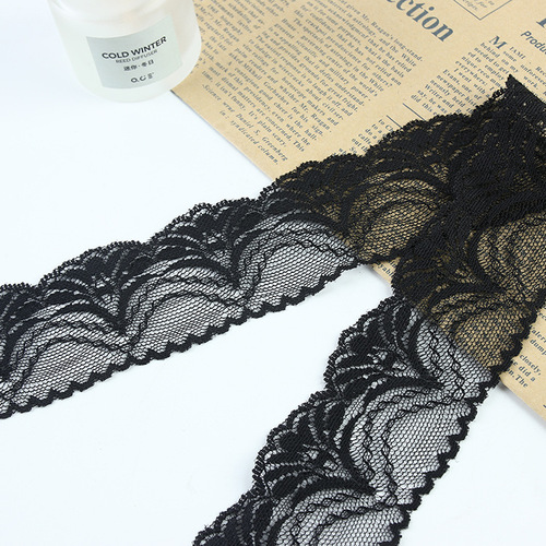 Black lace, nylon thin non-elastic lace, DIY handmade lace accessories manufacturer wholesale