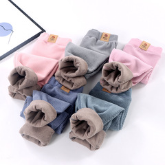 兒童打底褲男女童冬季加厚款德絨雙層秋褲秋冬中大童保暖褲子批發