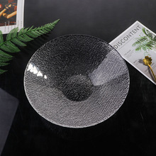 日式透明麦纹玻璃碗创意家用大号水果碗高颜值ins蔬菜沙拉碗餐具