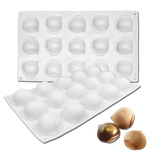 Amazon 15-in-a-row Hazelnut Mousse Cake Mold French Pastry Round Dessert Mold DIY Chocolate Mold