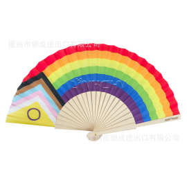 西班牙折叠木扇古风表演扇子荷木扇创意礼品宣传扇来图印刷