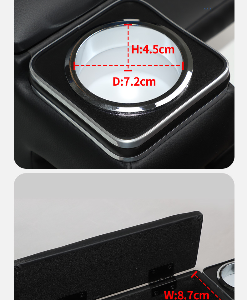 Suitable for Toyota Hiace 200 Series 1-6 Models Storage Box Small Armrest 7-Type Armrest Box Cup Holder Storage Box Modification