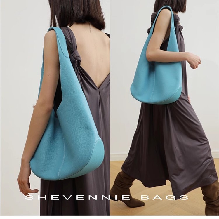 Casual Soft Leather Shoulder Bag, Bucket Bag, Tote Bag, High-Quality Texture, Niche Design, Lightweight Large Travel Bag