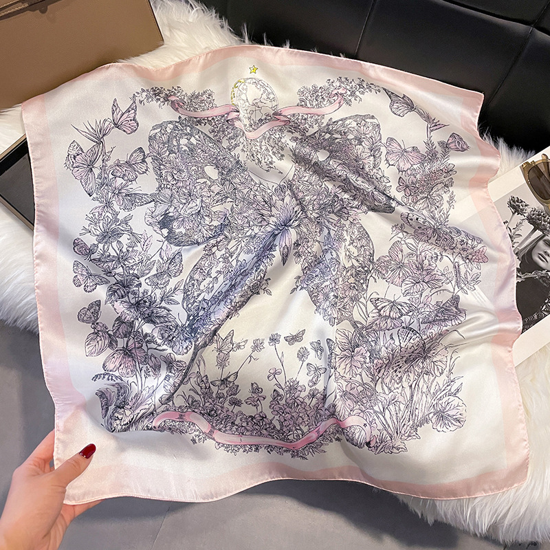 新商品の小さい方の巾70cm韓国のサテンの方の巾のシルクの女性の装飾の小さいマントは首を囲んで多くの卸売りをします。|undefined