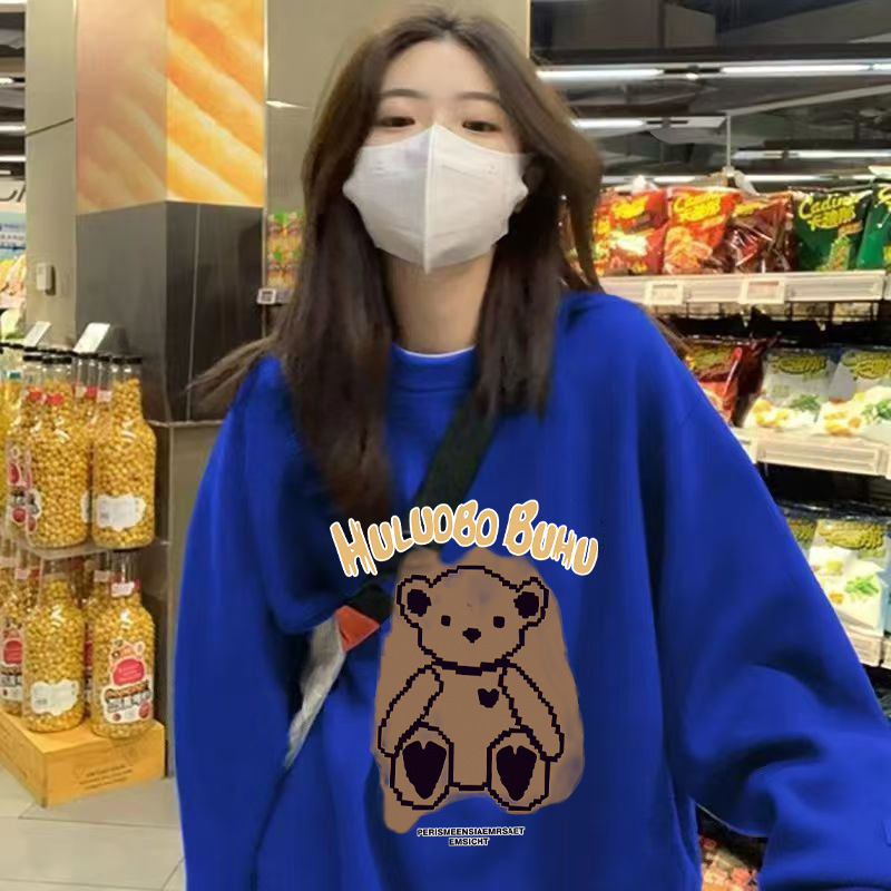 24秋冬とベルベットの女性の新モデルはカジュアルな上着を厚くして、ゆったりして痩せている長袖のファッションを着ているins