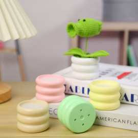 手工花扭扭棒盆栽塑料花盆花瓶桌面摆件简约创意多肉网红装饰花瓶