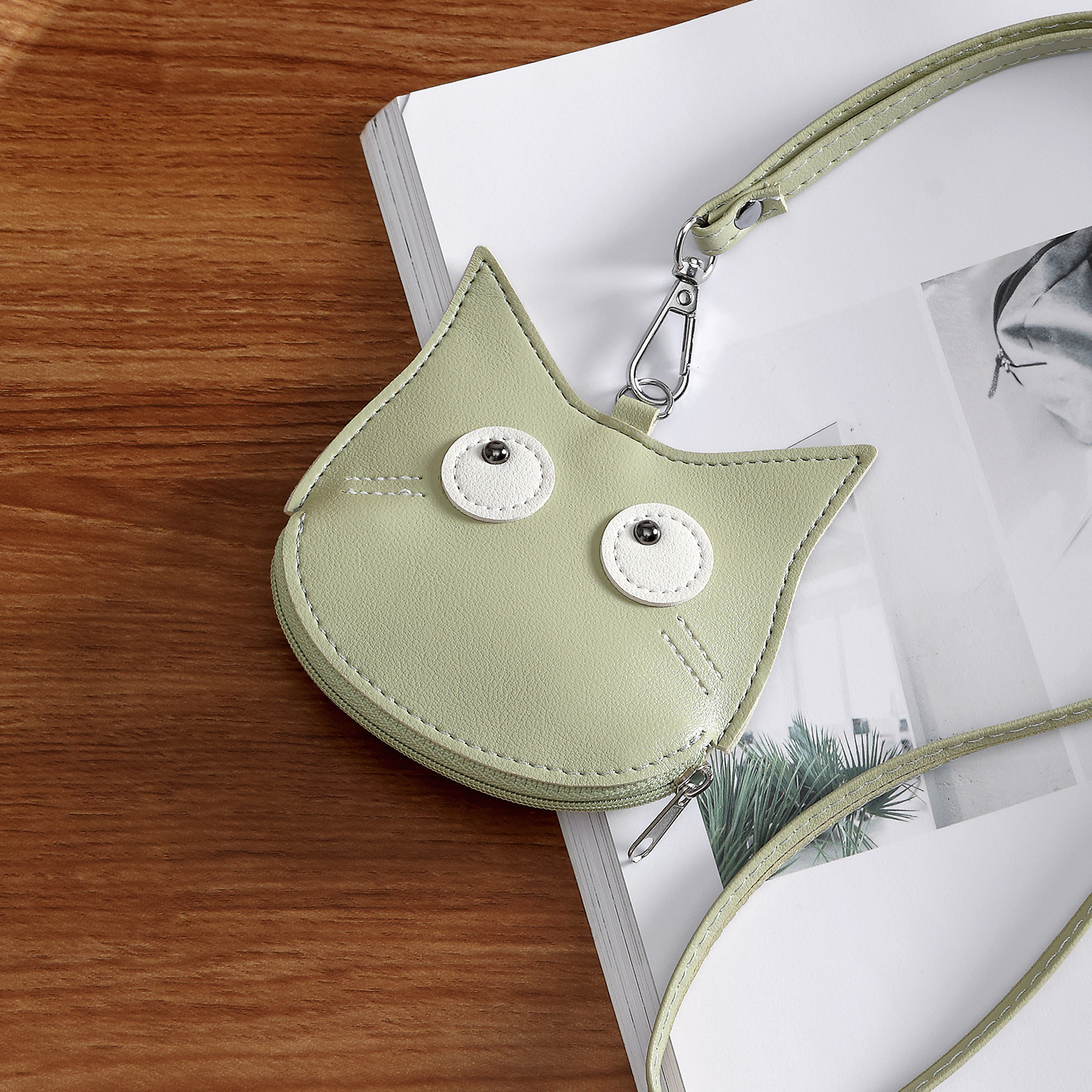 2024 nuevo estilo simple de cuero suave de cuello de mujer bolso de cambio de caricatura sensación de alto nivel mini bolso de tarjetas lindas bolsa de almacenamiento de moda