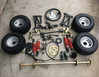 DIY four-wheeled motorcycle off-road Motorcycle frame - complete-set-4-wheel-assemblies