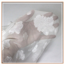 雪纺提花碎花剪花布 涤纶 连衣裙礼服演出服襦裙汉服雪纺提花面料