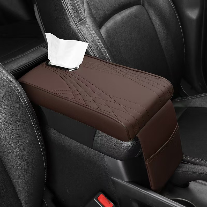 Universal – Armrest box pad Heightening Pad Universal - brown