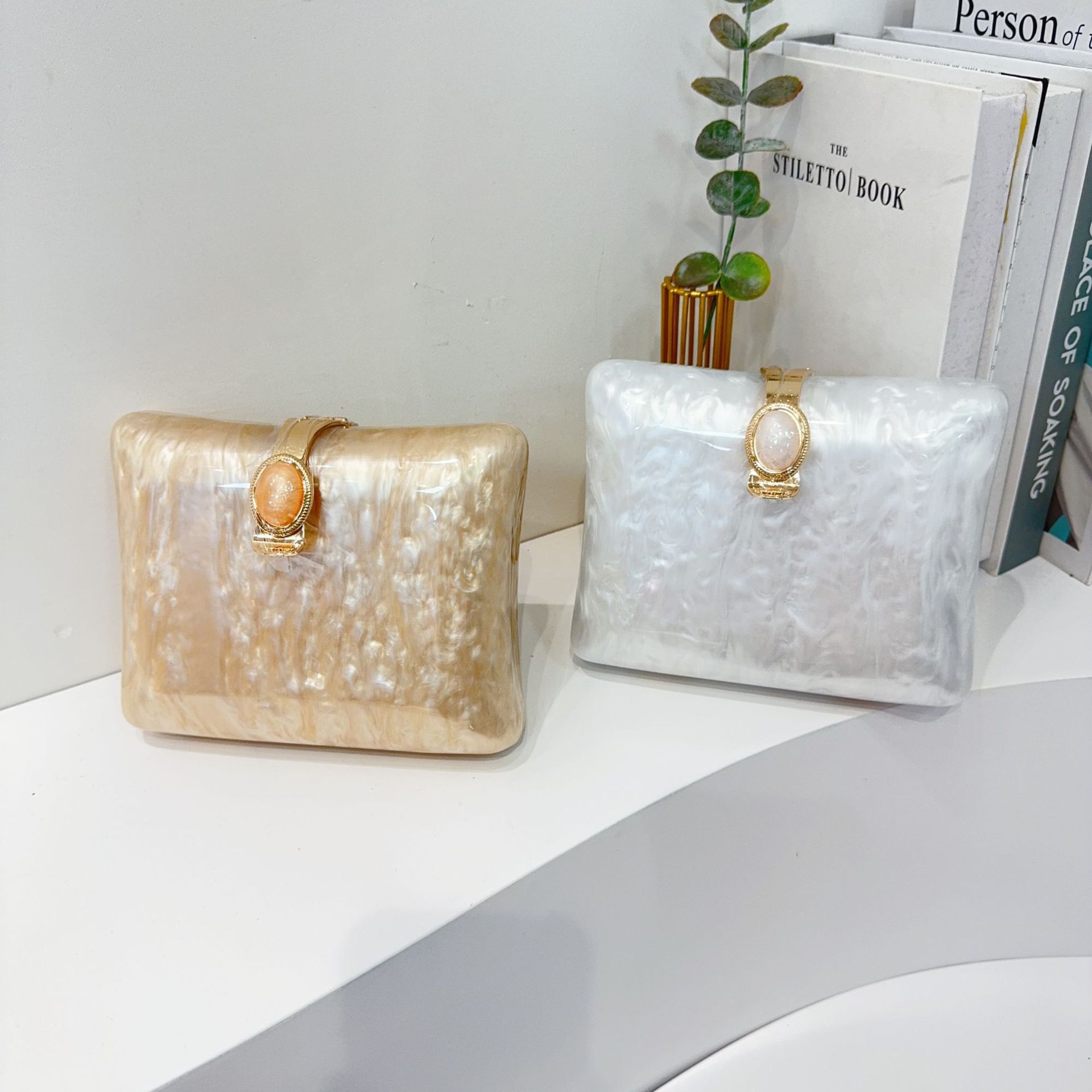 Nuevo comercio exterior transfronterizo bolsa de cena acrílico bolsa de cena de hombro de cadena de fiesta de boda