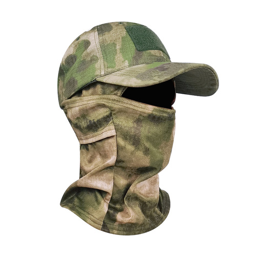 Cross-border camouflage baseball cap mask set outdoor camping hiking mountaineering fishing sun protection sports cap