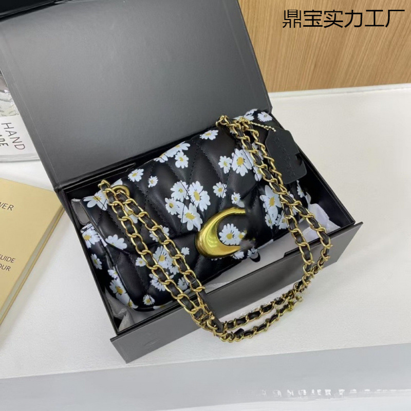 新款羊皮绫格链条斜挎包经典百搭Tabby酒神系列女士时尚包包批发|undefined