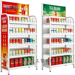 摆摊礼品展示架集市多层金属红酒茶叶豪华礼盒陈列货架厂家批发