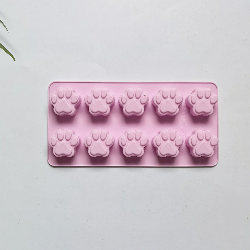 Silicona 10 con garra de gato 174 molde de silicona de chocolate molde de cubitos de hielo para hornear pastel de arroz